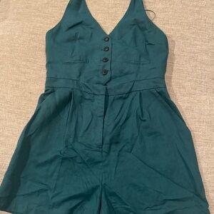 Zara Teal Buttoned Romper